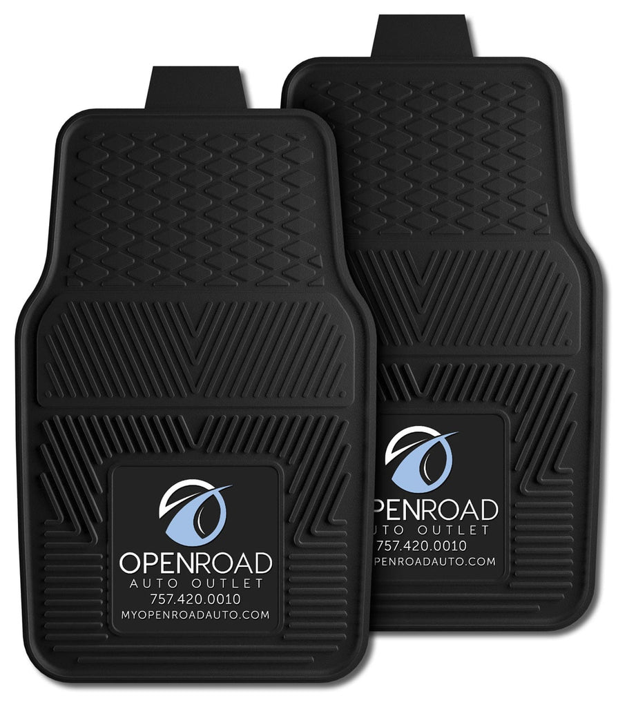 Custom Printed Heavy Duty All - Weather Vinyl Molded Car Mats (2 - Piece Set) - Detail Direct