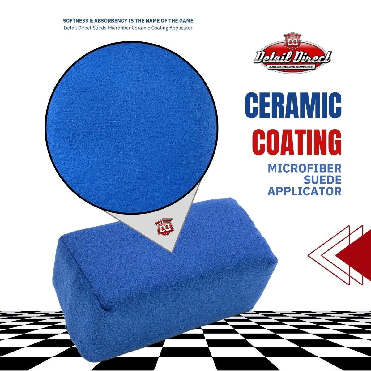 DETAIL DIRECT Blue Suede Microfiber Ceramic Coating Applicator - Detail Direct