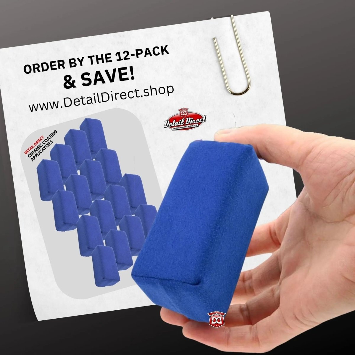 DETAIL DIRECT Blue Suede Microfiber Ceramic Coating Applicator - Detail Direct