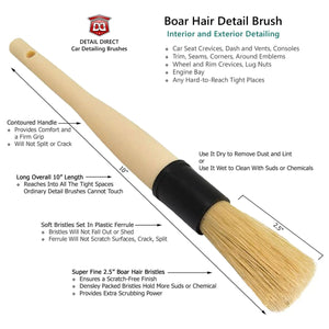 DETAIL DIRECT Boars Hair Detail Brush 10-Inch - Detail Direct
