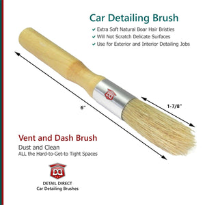 DETAIL DIRECT Boars Hair Detail Brush 6-Inch - Detail Direct