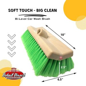 DETAIL DIRECT Car Wash Brush Bi-Level with Extra Soft Bristles - Detail Direct