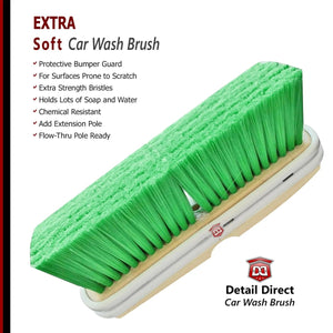 DETAIL DIRECT Car Wash Brush with Extra Soft Bristles - Detail Direct