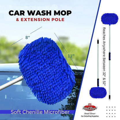 DETAIL DIRECT Car Wash Mop with Extendable Pole - Detail Direct