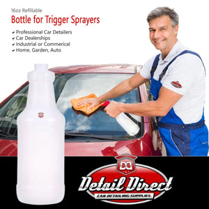DETAIL DIRECT Carafe Bottle Natural HDPE 16oz - Detail Direct
