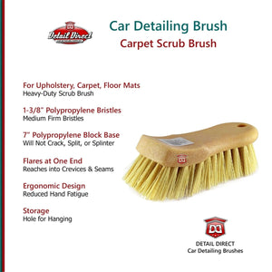 DETAIL DIRECT Carpet Cleaning Brush with Stiff Bristles - Detail Direct