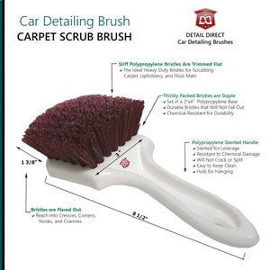 DETAIL DIRECT Carpet Cleaning Brush with Stiff Bristles - Detail Direct