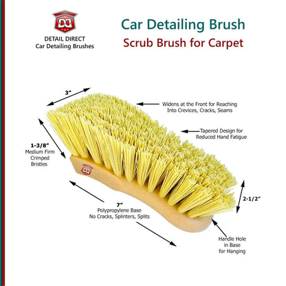 DETAIL DIRECT Carpet Cleaning Brush with Stiff Bristles - Detail Direct