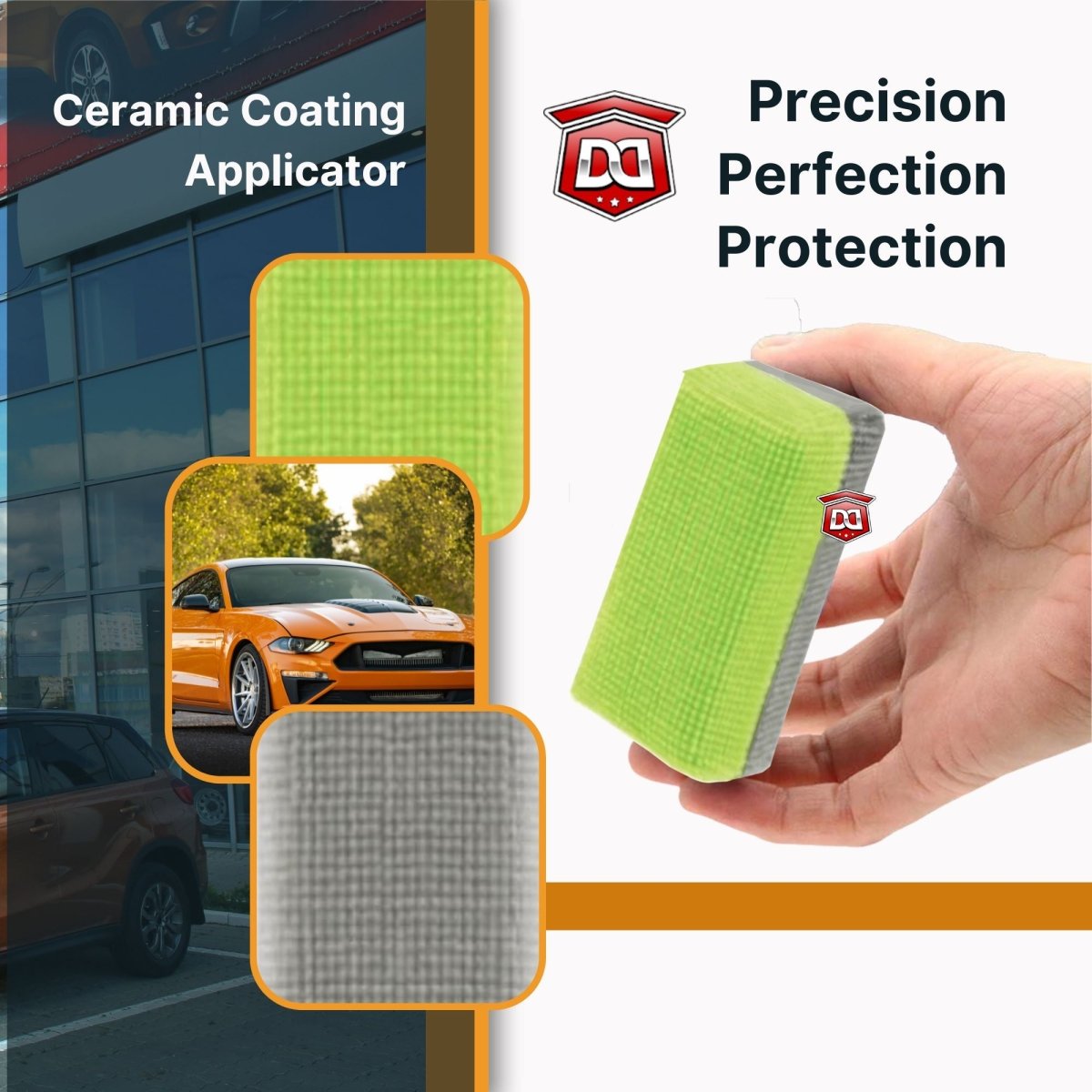 DETAIL DIRECT Ceramic Coating Microfiber Applicator for Cars - Detail Direct