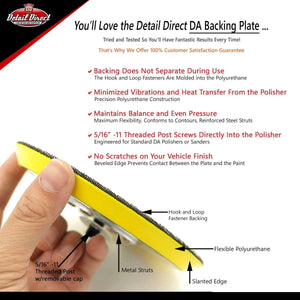 Detail Direct DA Backing Plates 5" or 6" - Detail Direct