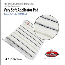 Load image into Gallery viewer, DETAIL DIRECT Deluxe Striped Cotton-Polyester Knit Wax Applicator Pads 4.5x3.5 - Detail Direct