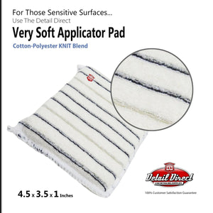 DETAIL DIRECT Deluxe Striped Cotton-Polyester Knit Wax Applicator Pads 4.5x3.5 - Detail Direct
