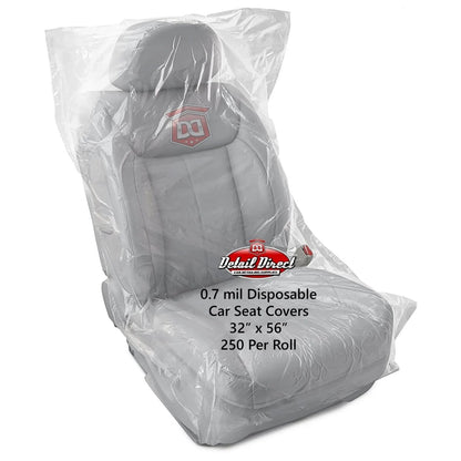 DETAIL DIRECT Disposable Car Seat Covers .7 mil (250 Pack) - Detail Direct