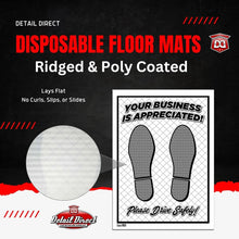 Load image into Gallery viewer, DETAIL DIRECT Disposable Paper Floor Mats Ridged and Poly-Coated (500 Pack) - Detail Direct