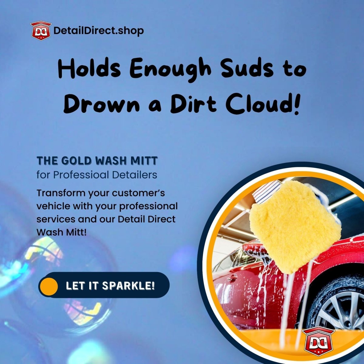 DETAIL DIRECT Gold Car Wash Mitt - Detail Direct