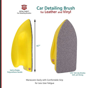 DETAIL DIRECT Leather and Vinyl Interior Scrub Brush - Detail Direct