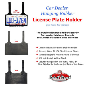 DETAIL DIRECT License Plate Rubber Holder - Detail Direct