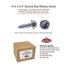 Load image into Gallery viewer, DETAIL DIRECT License Plate Screws Hex Head #14 x 3/4&quot; (100 Pack) - Detail Direct