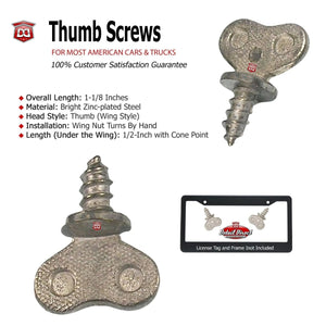 DETAIL DIRECT License Plate Thumb Screws (50 Pack) - Detail Direct