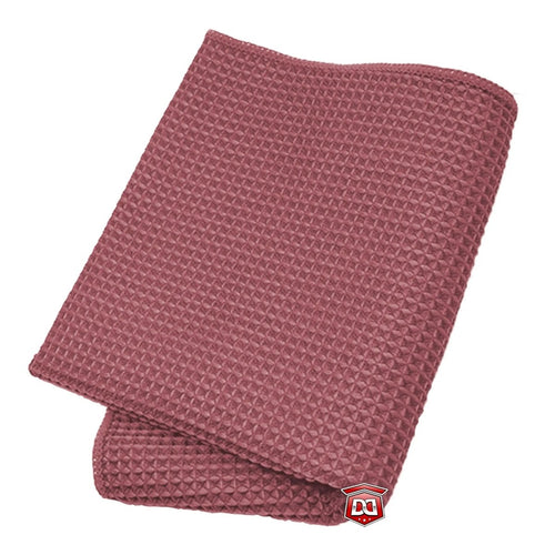 DETAIL DIRECT Microfiber Towel Waffle Weave 15 x 25 Burgundy - Detail Direct