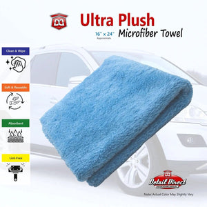 DETAIL DIRECT Microfiber Towels Edgeless 16 x 24 Blue - Detail Direct