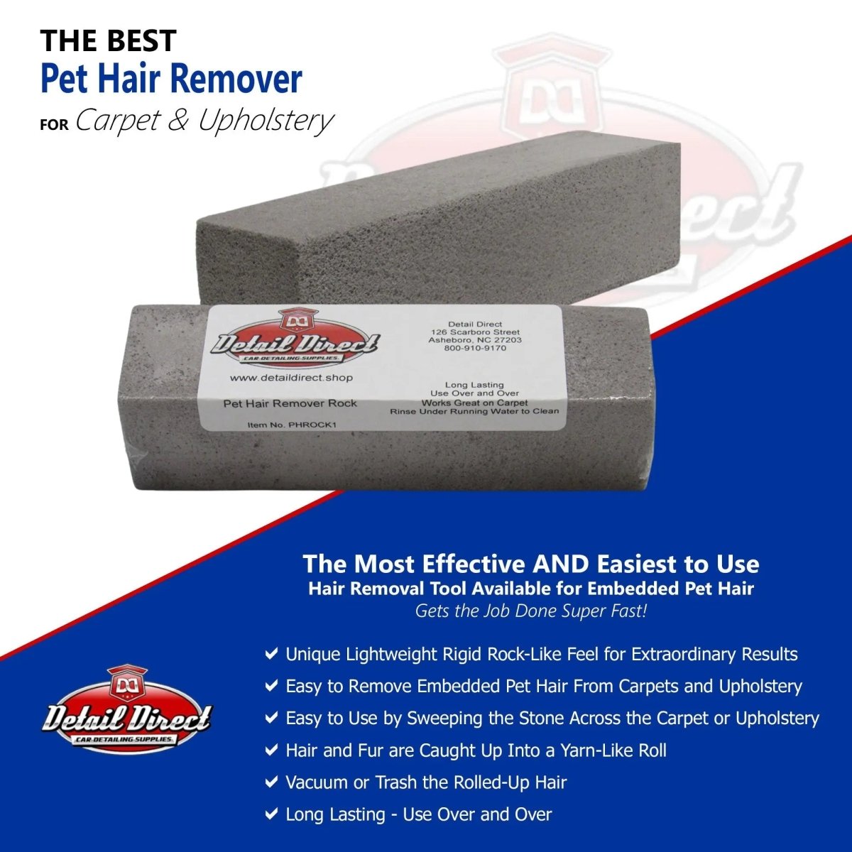 DETAIL DIRECT Pet Hair Remover Rock - Detail Direct