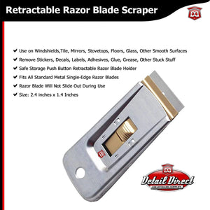 DETAIL DIRECT Retractable Razor Blade Scraper - Detail Direct