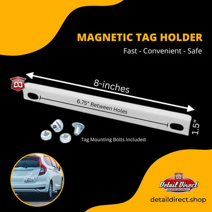 DETAIL DIRECT Rubber Coated Magnetic License Plate Holder - Detail Direct