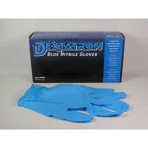 Dextatron Disposable Nitrile Gloves - Blue Powder Free (XL - 100/box) - Detail Direct