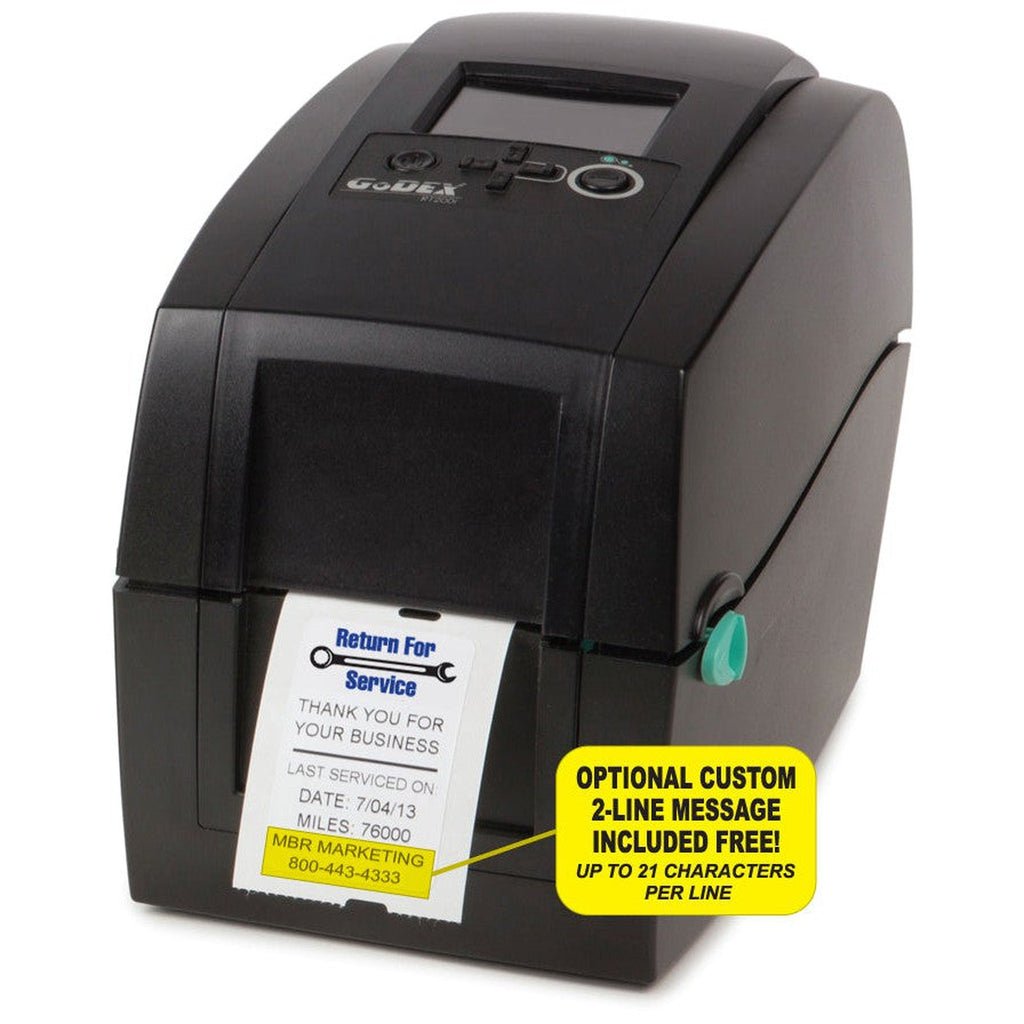 Godex RT200i Oil Change Sticker Printer Bundle - Detail Direct