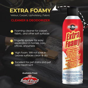 Hi-Tech Extra Foamy Carpet & Upholstery Cleaner - Detail Direct