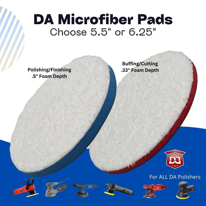 Microfiber Buffing and Polishing Pads for DA Polishers - Detail Direct