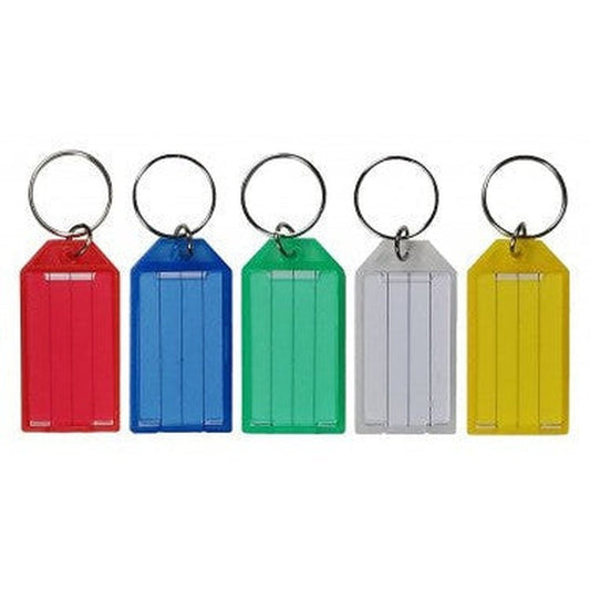 Plastic Key Tags with Split Ring & Label Window (Package of 100) - Detail Direct