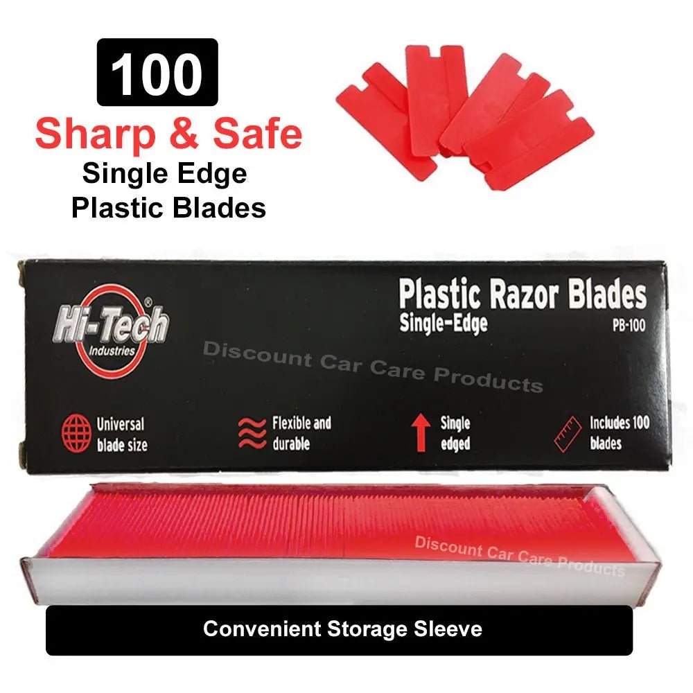 Plastic Razor Blades Single Edge (100 Pack) - Detail Direct