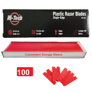 Plastic Razor Blades Single Edge (100 Pack) - Detail Direct