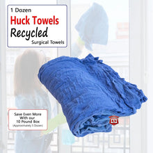 Load image into Gallery viewer, Reclaimed Blue Surgical Huck Towels - Detail Direct