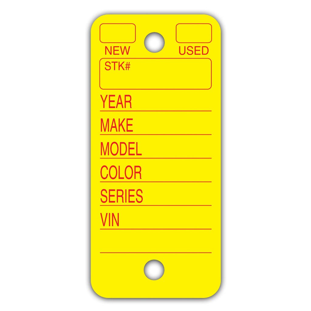Round Cornered Poly Key Tags (Box of 250) - Detail Direct