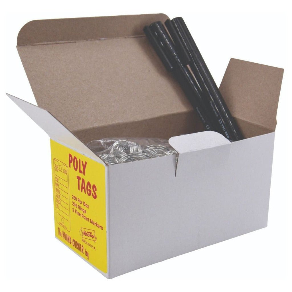 Round Cornered Poly Key Tags (Box of 250) - Detail Direct