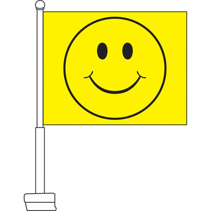Smiley Face Car Flag - Detail Direct