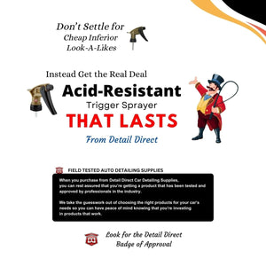 Trigger Sprayer Acid Resistant Black and Gold - Detail Direct