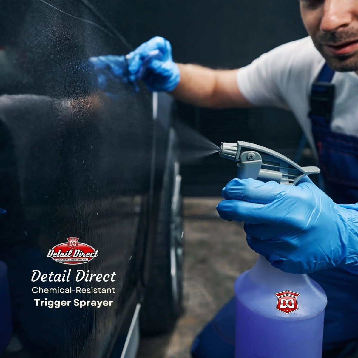 Trigger Sprayer Chemical Resistant Gray - Detail Direct