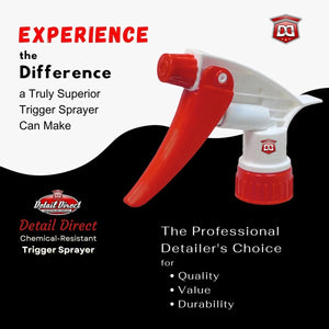 Trigger Sprayer Chemical Resistant Red and White - Detail Direct